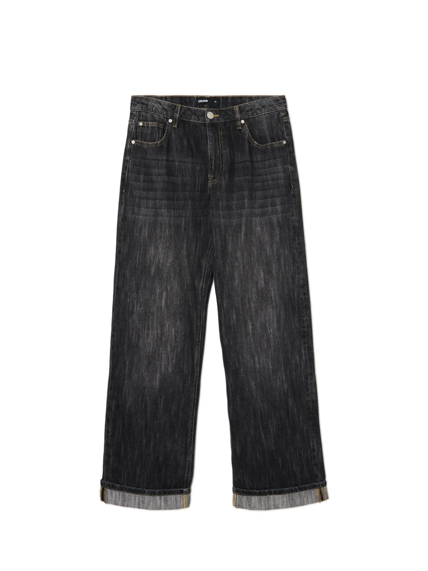 Online Cropp Jeansy baggy w stylu vintage szary
