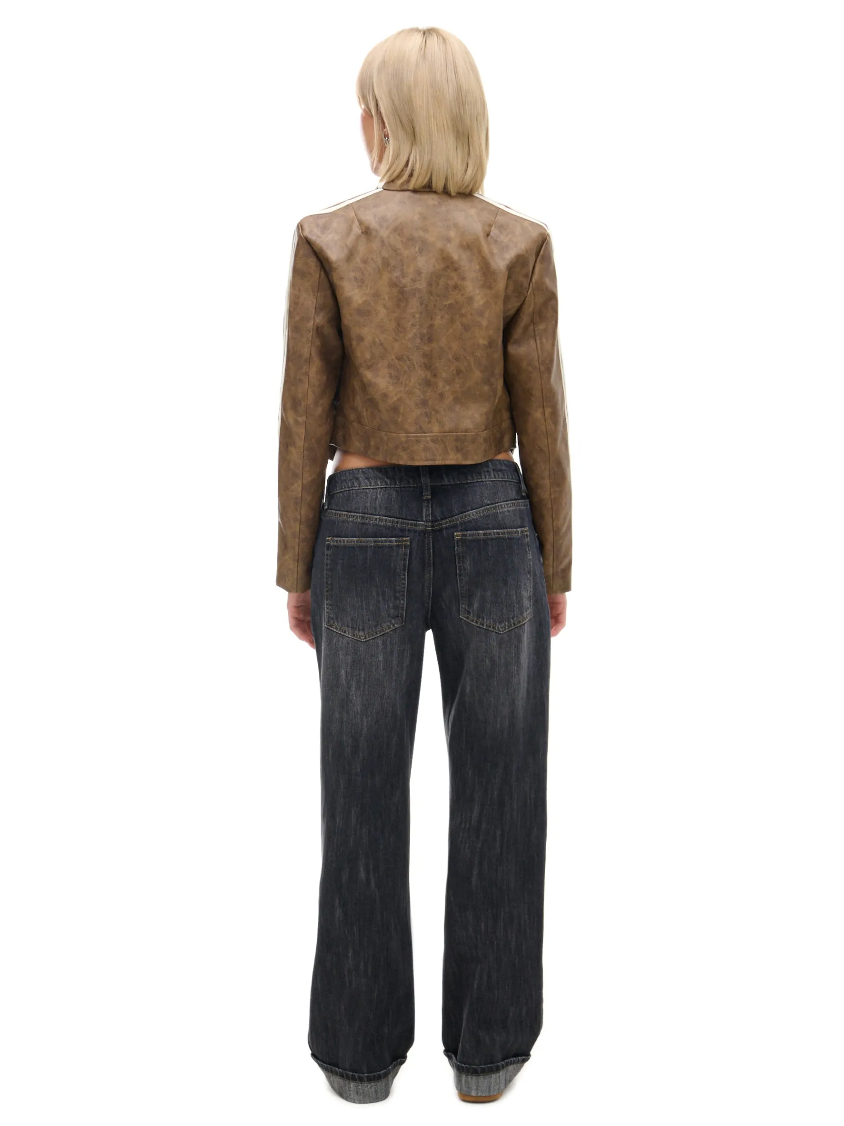 Online Cropp Jeansy baggy w stylu vintage szary