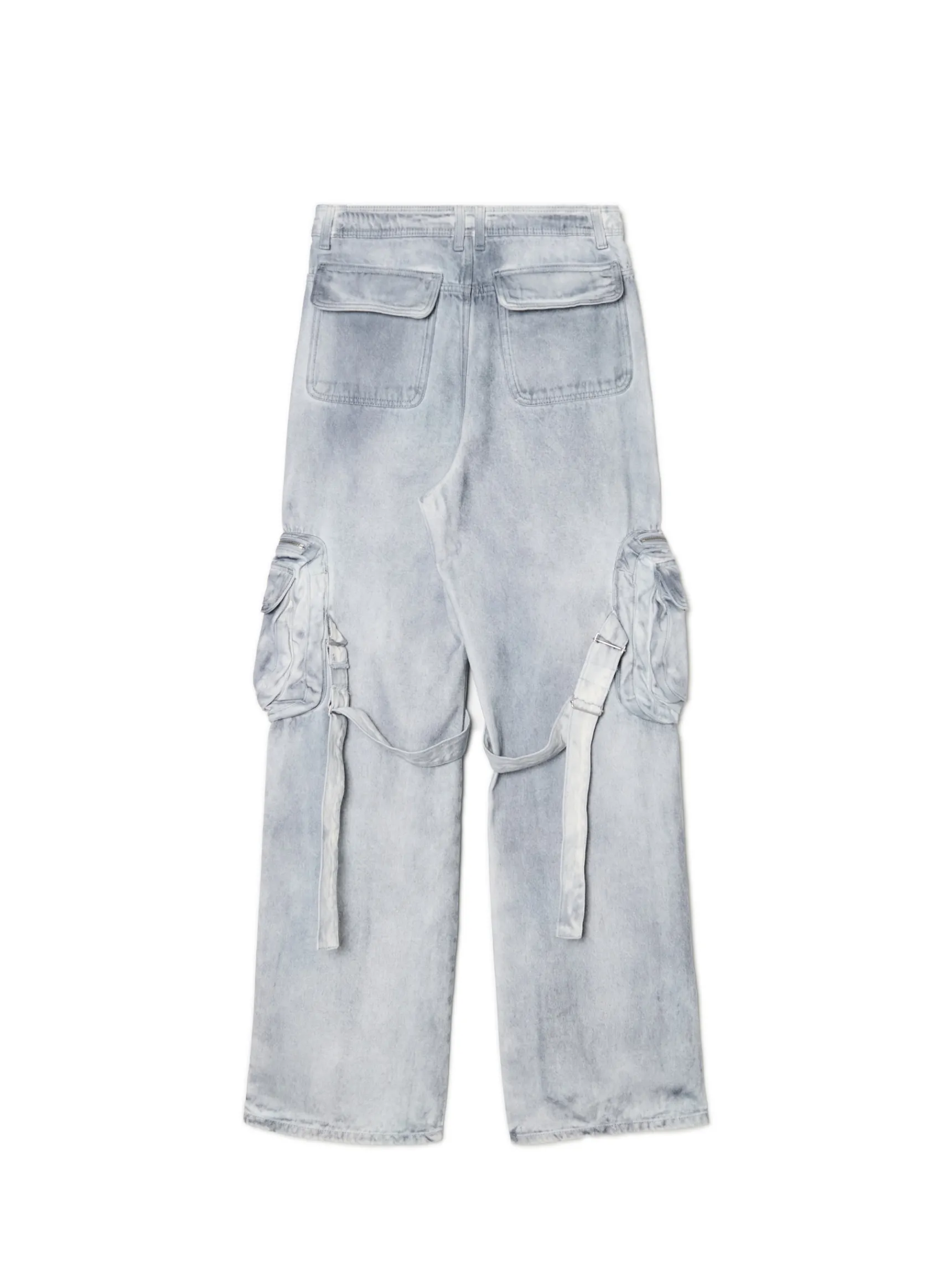 Sale Cropp Jeansy baggy z efektem sprania jasnyszary