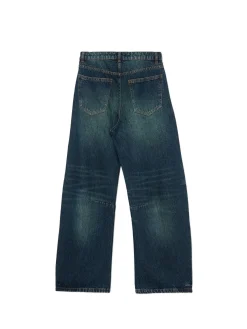 Online Cropp Jeansy balloon horseshoe niebieski