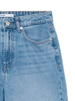 Online Cropp Jeansy mom z wysokim stanem niebieski