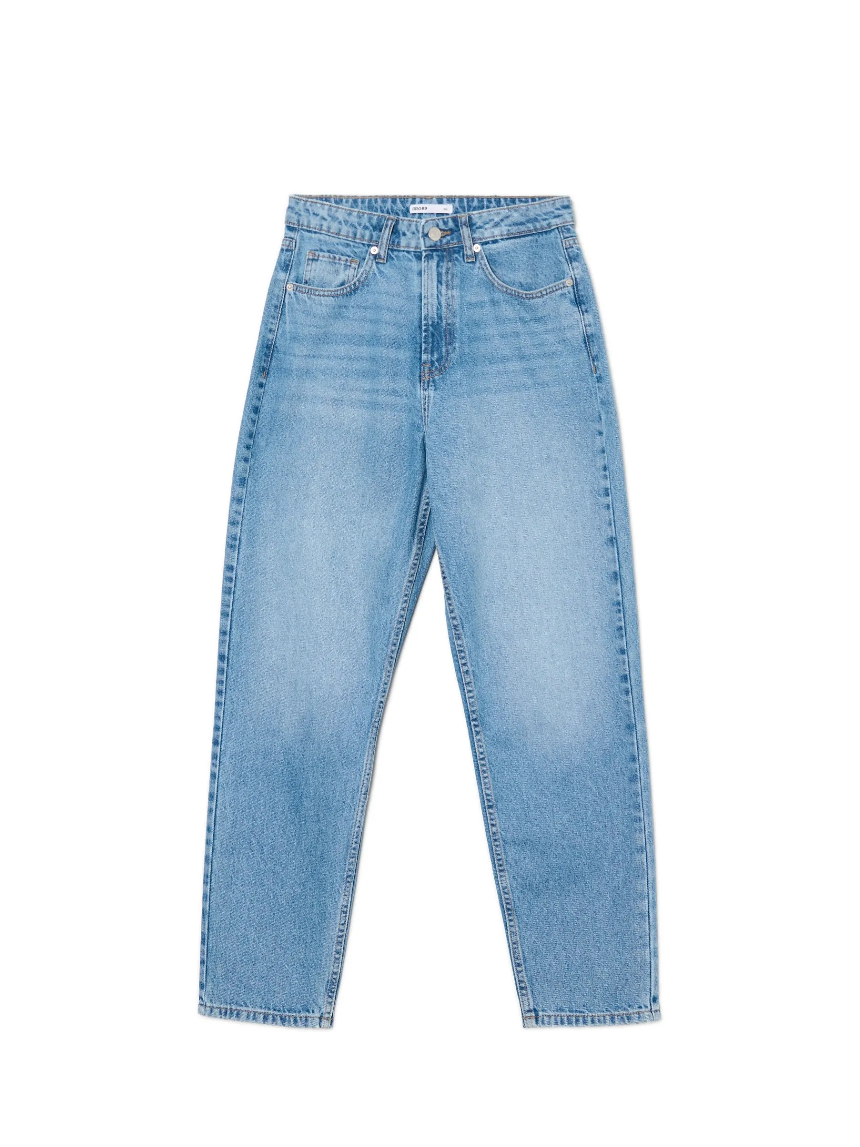 Online Cropp Jeansy mom z wysokim stanem niebieski
