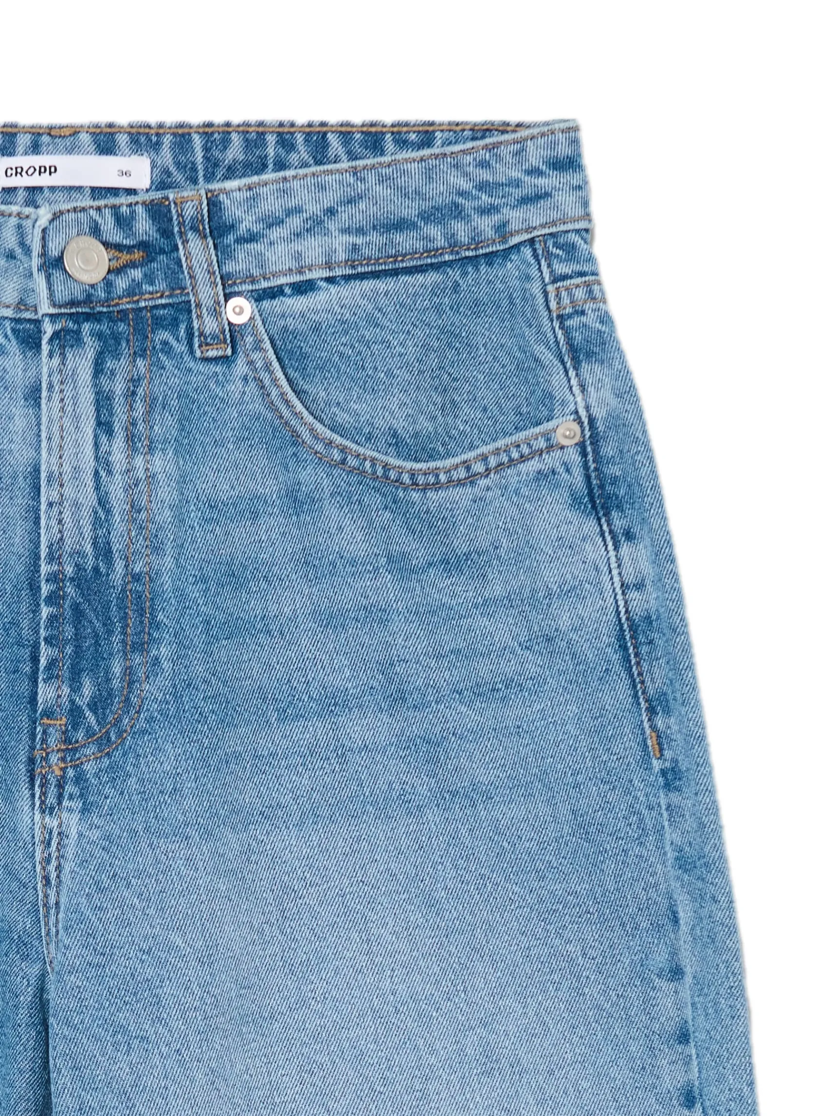 Online Cropp Jeansy mom z wysokim stanem niebieski