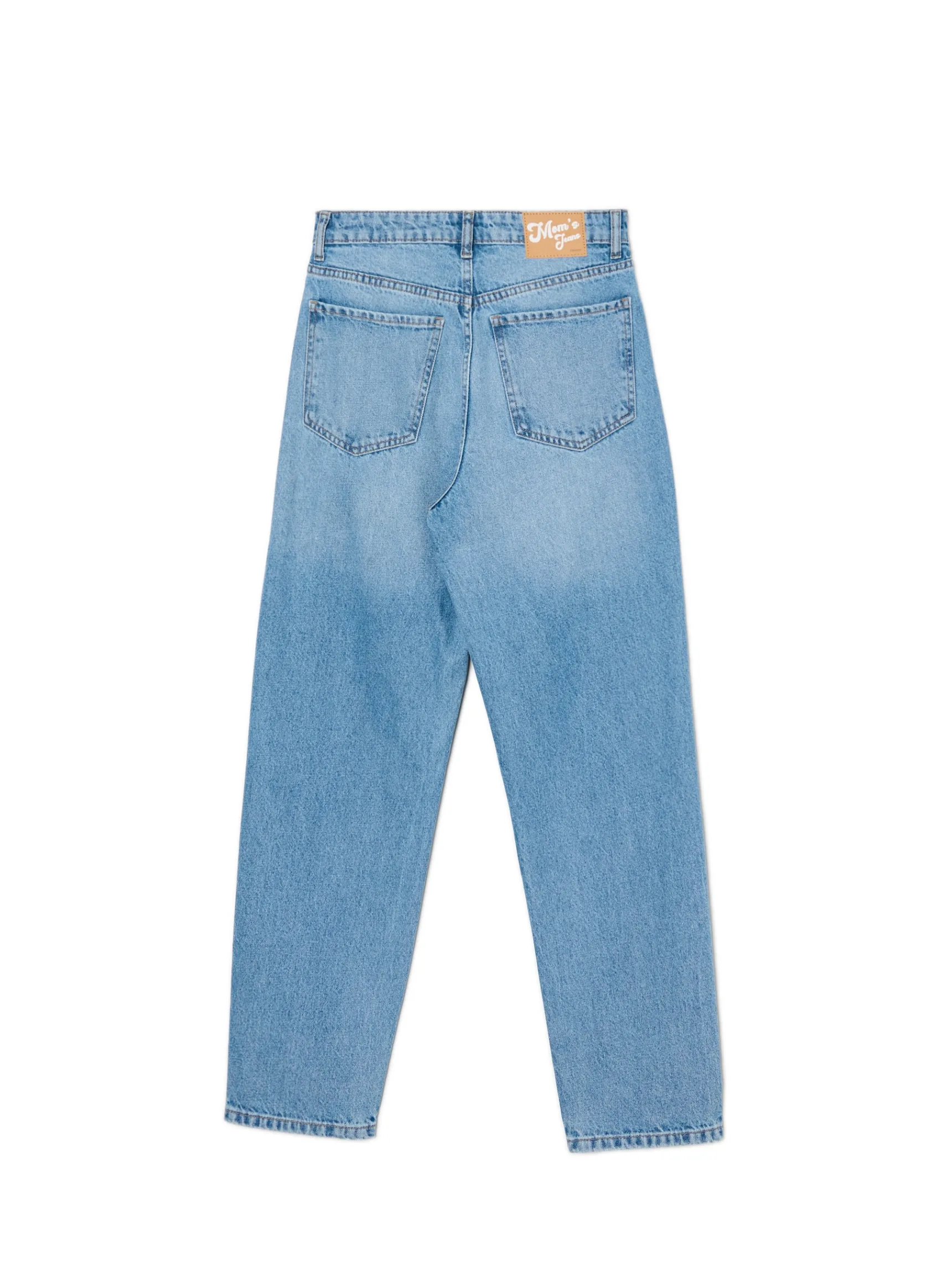 Online Cropp Jeansy mom z wysokim stanem niebieski