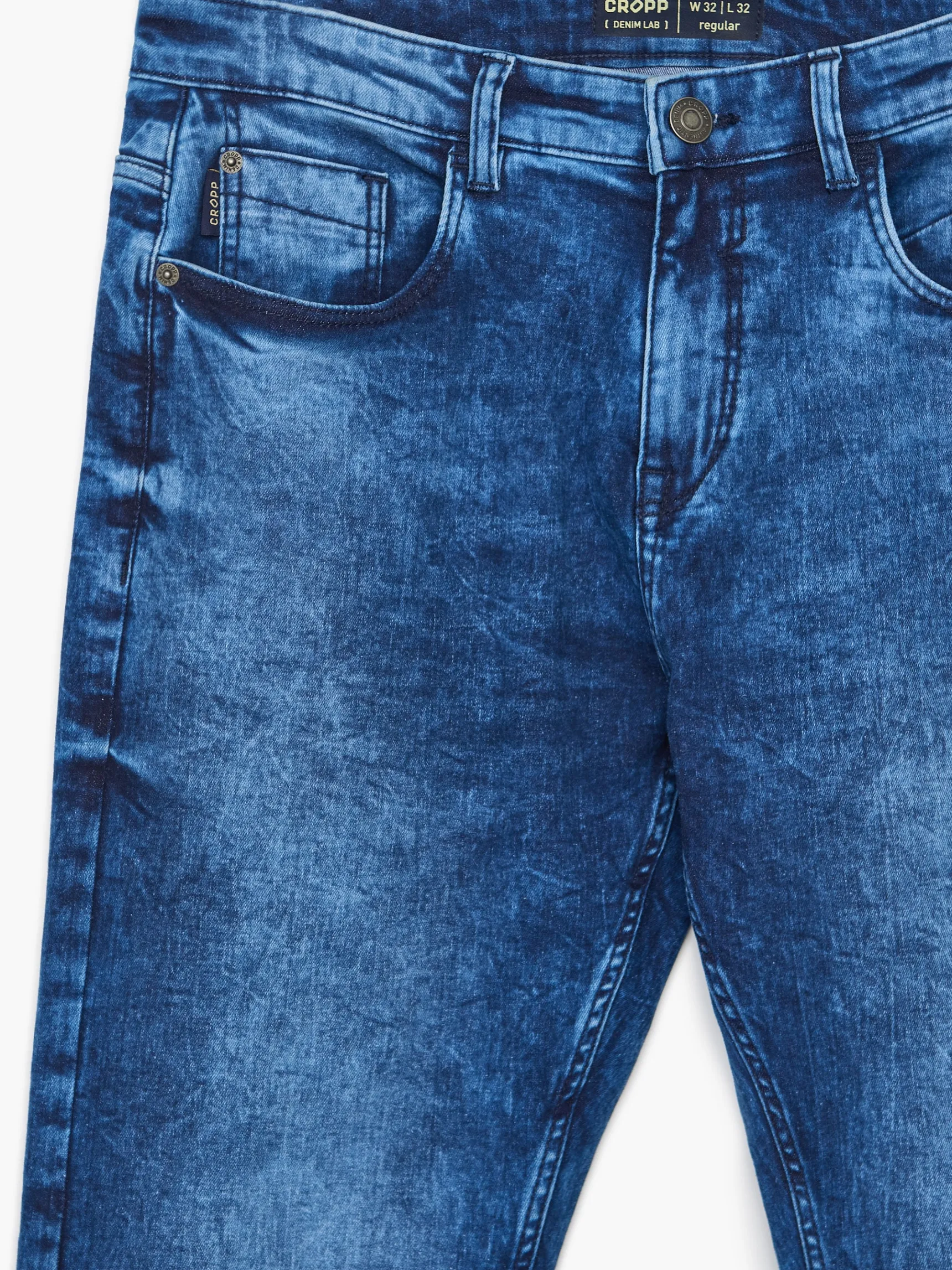 Sale Cropp Jeansy męskie klasyczne niebieski