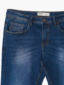 Best Cropp Jeansy męskie slim fit granatowy