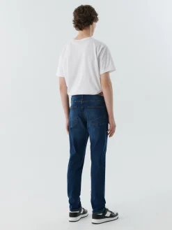 Best Cropp Jeansy męskie slim fit granatowy