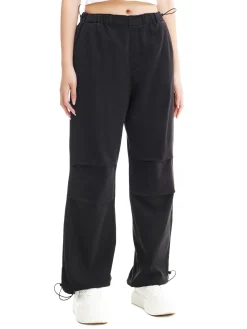 Best Cropp Jeansy parachute czarny