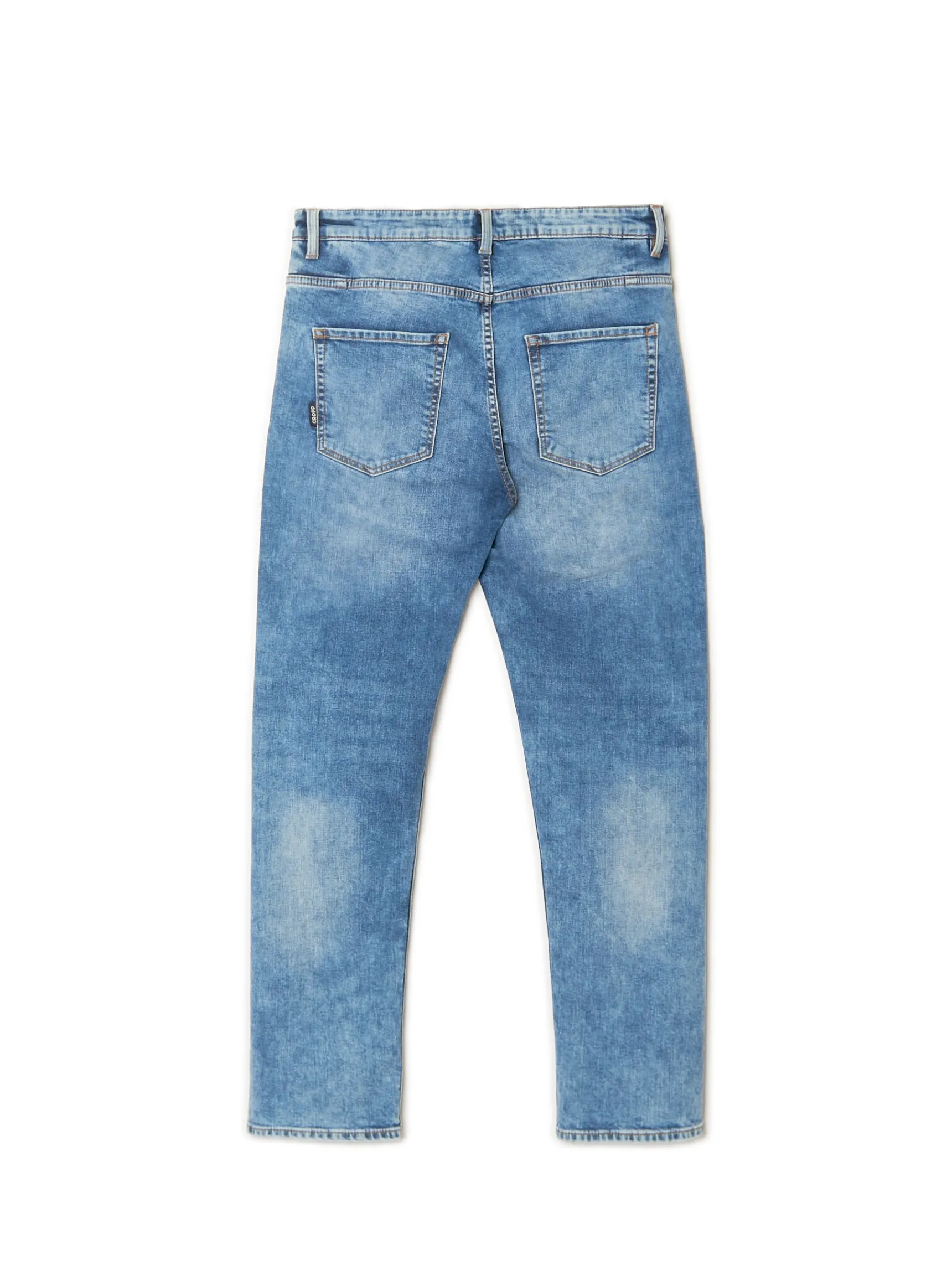 New Cropp Jeansy regular z efektem sprania niebieski