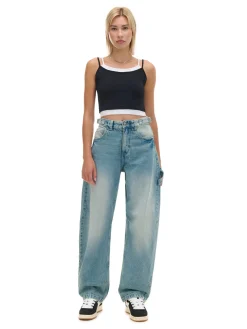 Online Cropp Jeansy skater niebieski