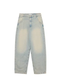Sale Cropp Jeansy skater w stylu vintage niebieski