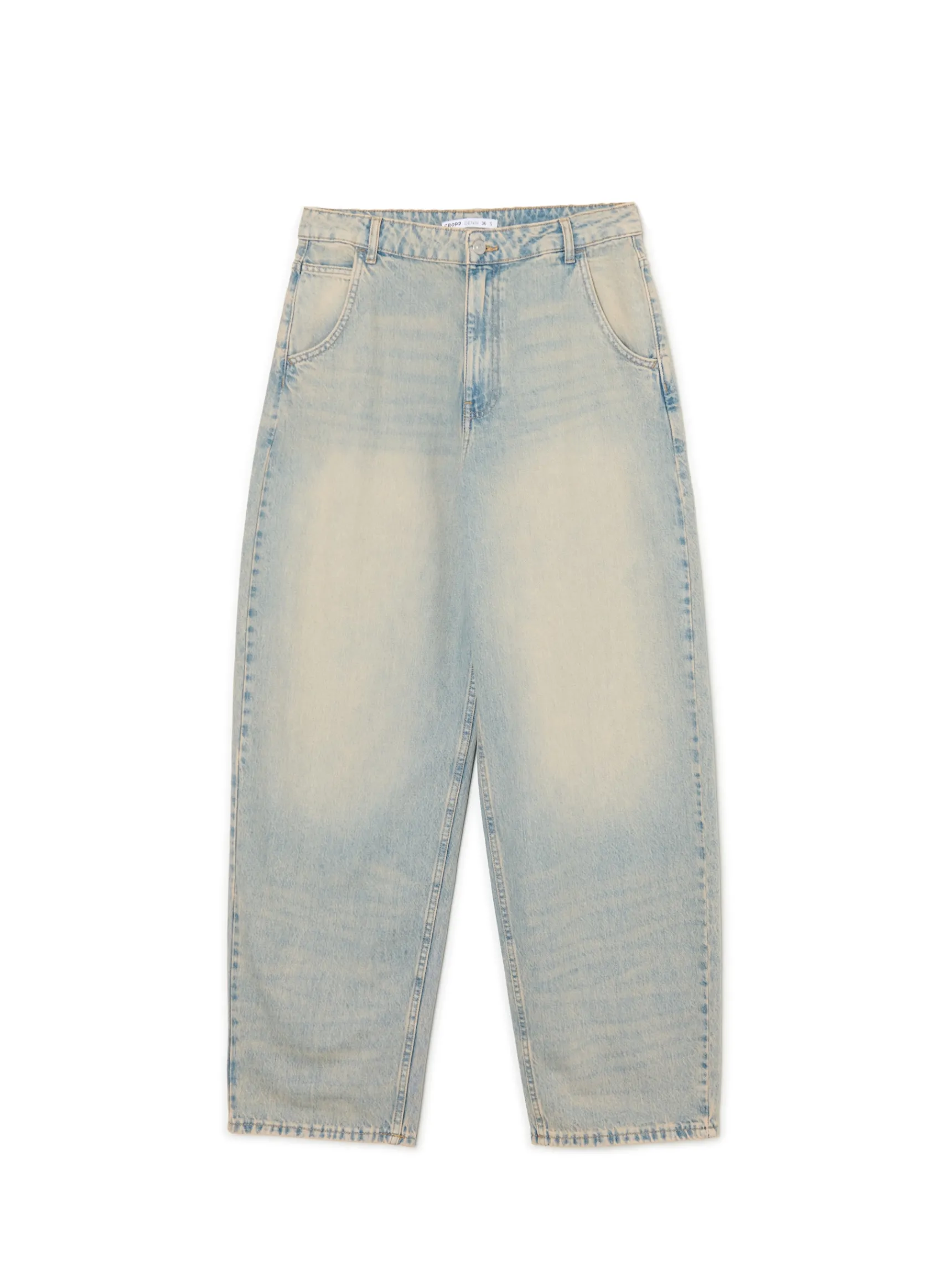 Sale Cropp Jeansy skater w stylu vintage niebieski