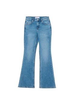 Outlet Cropp Jeansy skinny flare niebieski