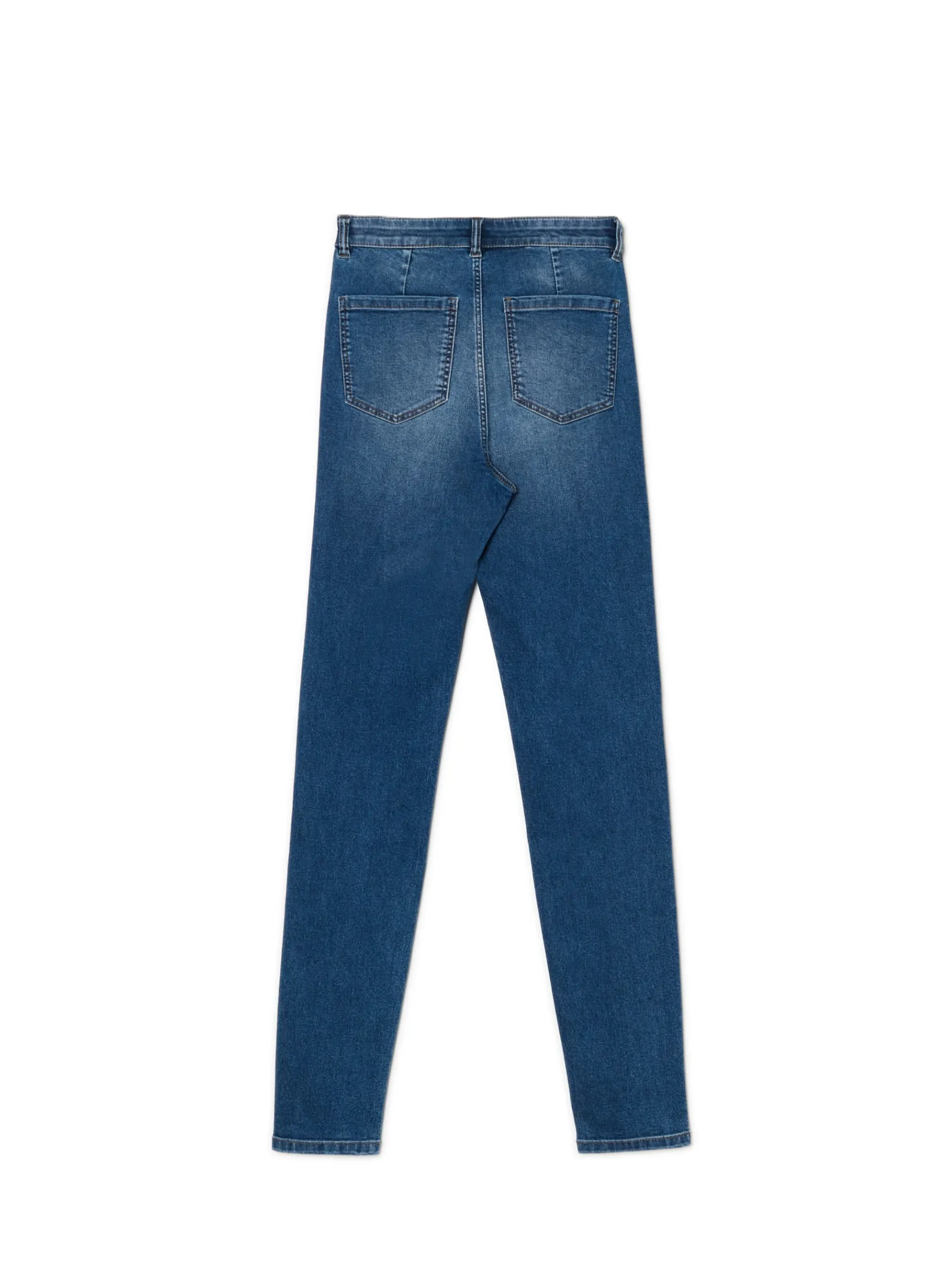 New Cropp Jeansy skinny z kieszeniami niebieski