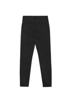 Online Cropp Jeansy skinny z surowym wykończeniem czarny