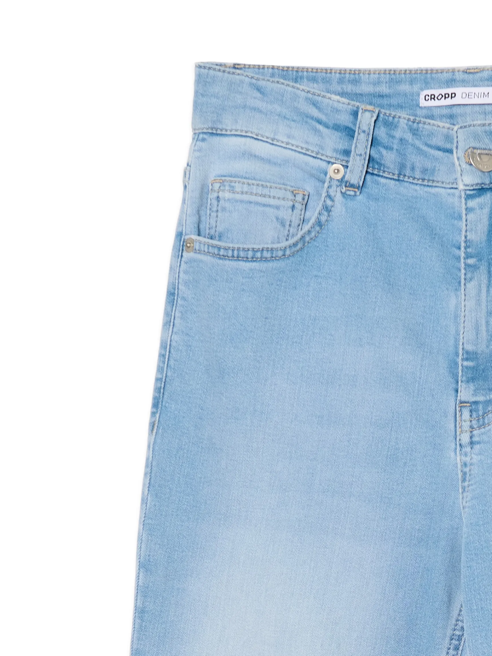 Discount Cropp Jeansy slim flare niebieski