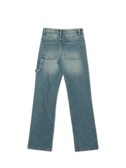 Discount Cropp Jeansy straight w stylu retro niebieski