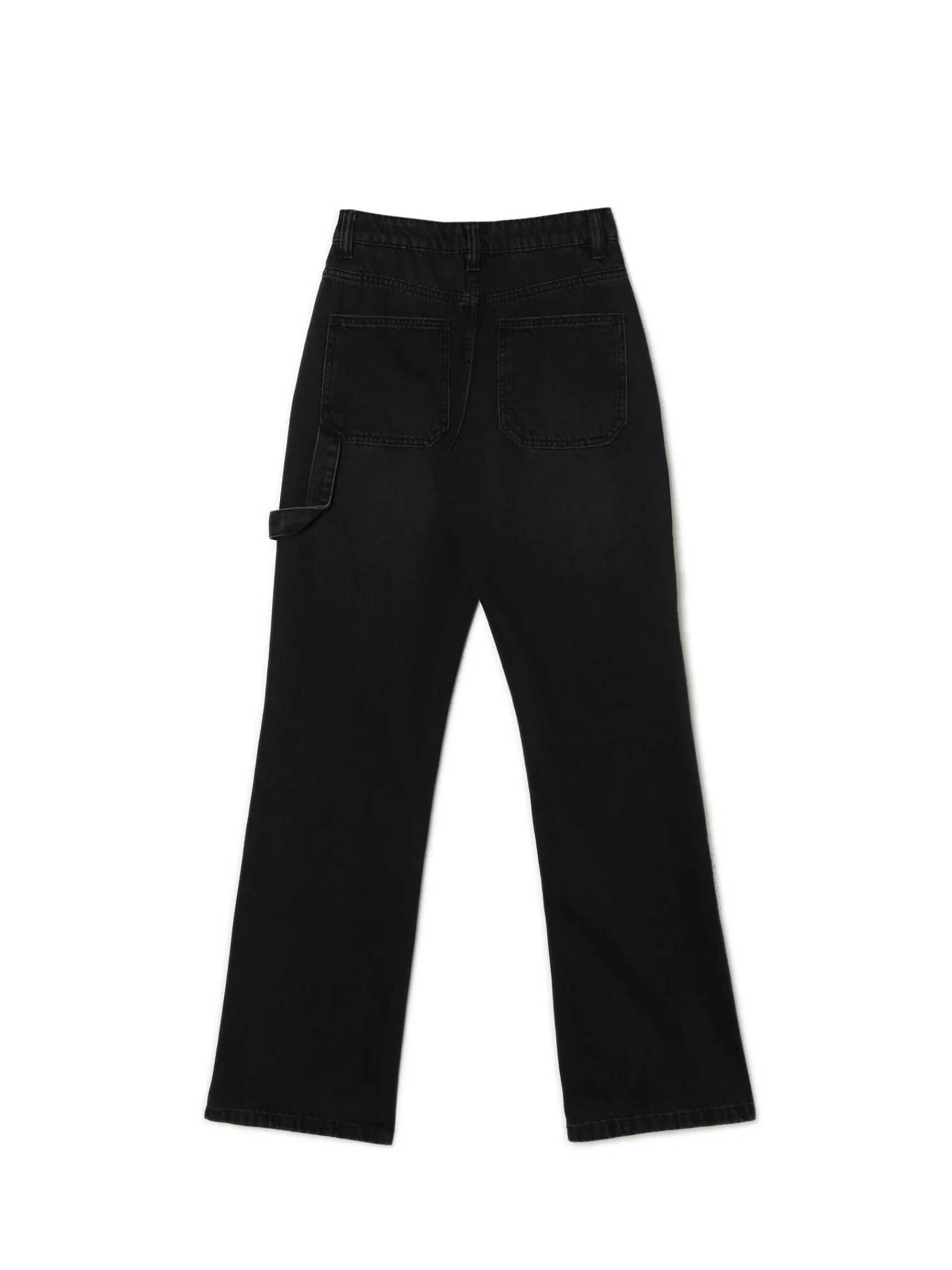 Sale Cropp Jeansy straight w stylu retro czarny