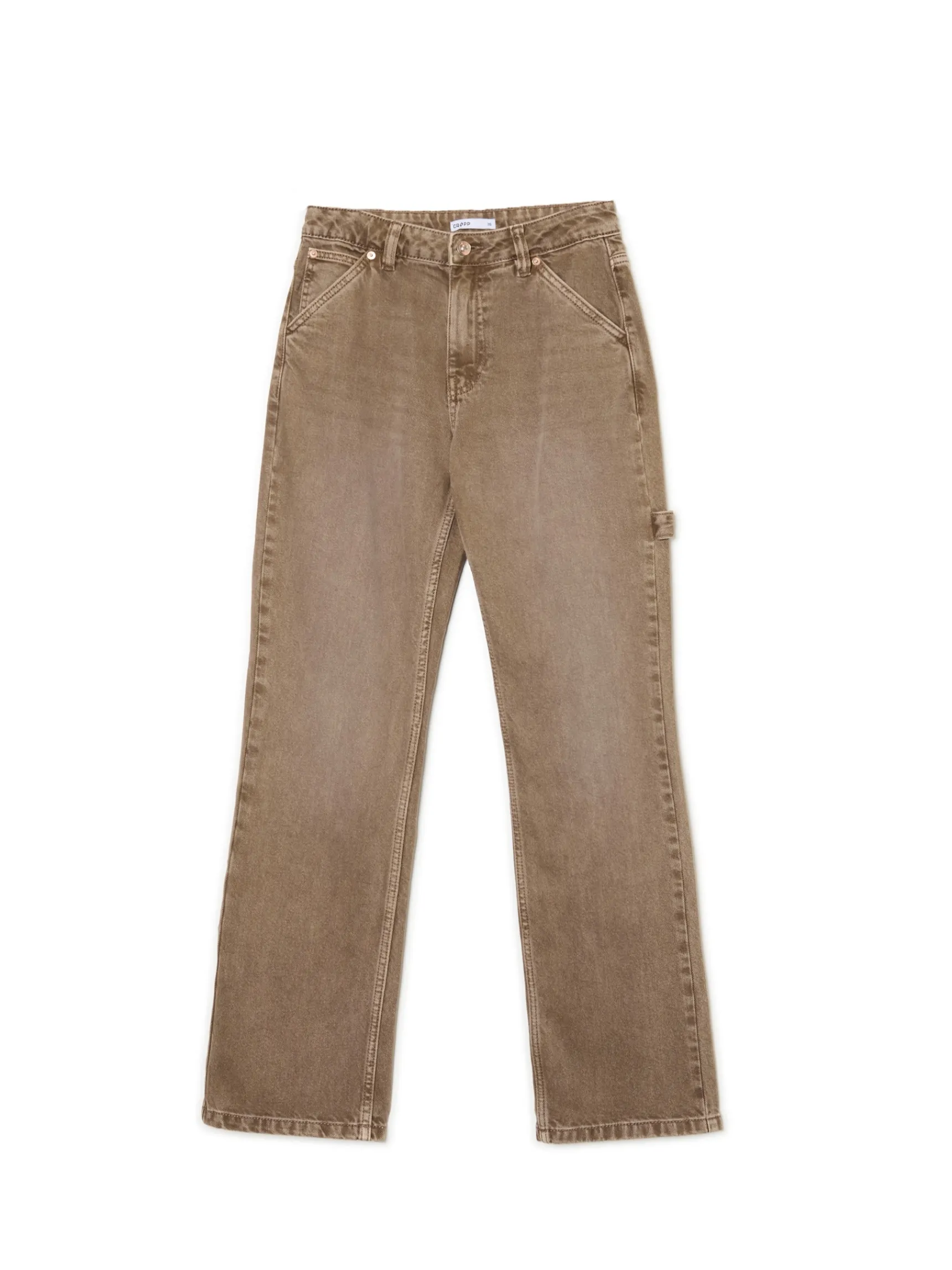 Hot Cropp Jeansy straight w stylu retro wielobarwny