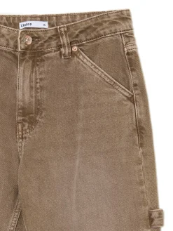Hot Cropp Jeansy straight w stylu retro wielobarwny