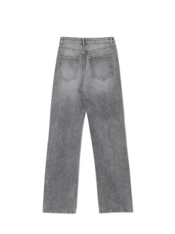 Sale Cropp Jeansy straight z wysokim stanem jasnyszary