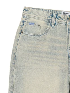 Fashion Cropp Jeansy super baggy retro niebieski