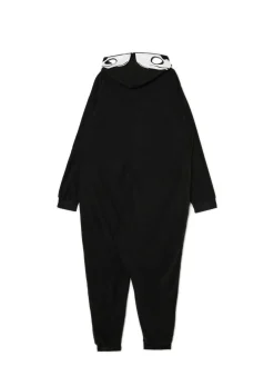 Online Cropp Jednoczęściowa piżama onesie z kościotrupem czarny