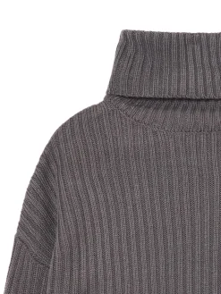 Clearance Cropp Jesienny sweter oversize z golfem szary