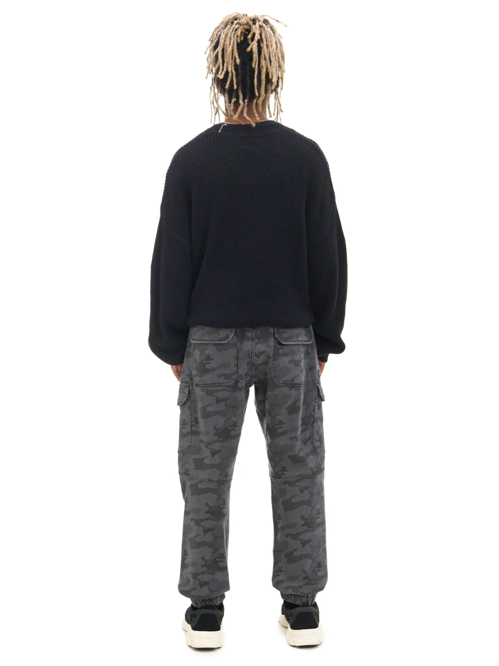 New Cropp Joggery cargo z nadrukiem moro szary
