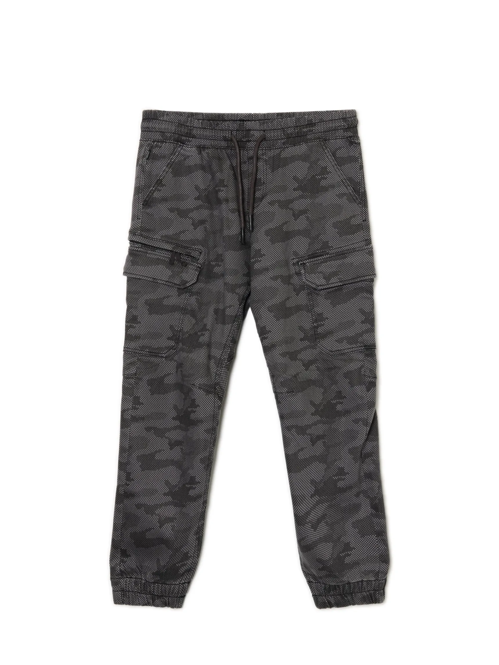 New Cropp Joggery cargo z nadrukiem moro szary