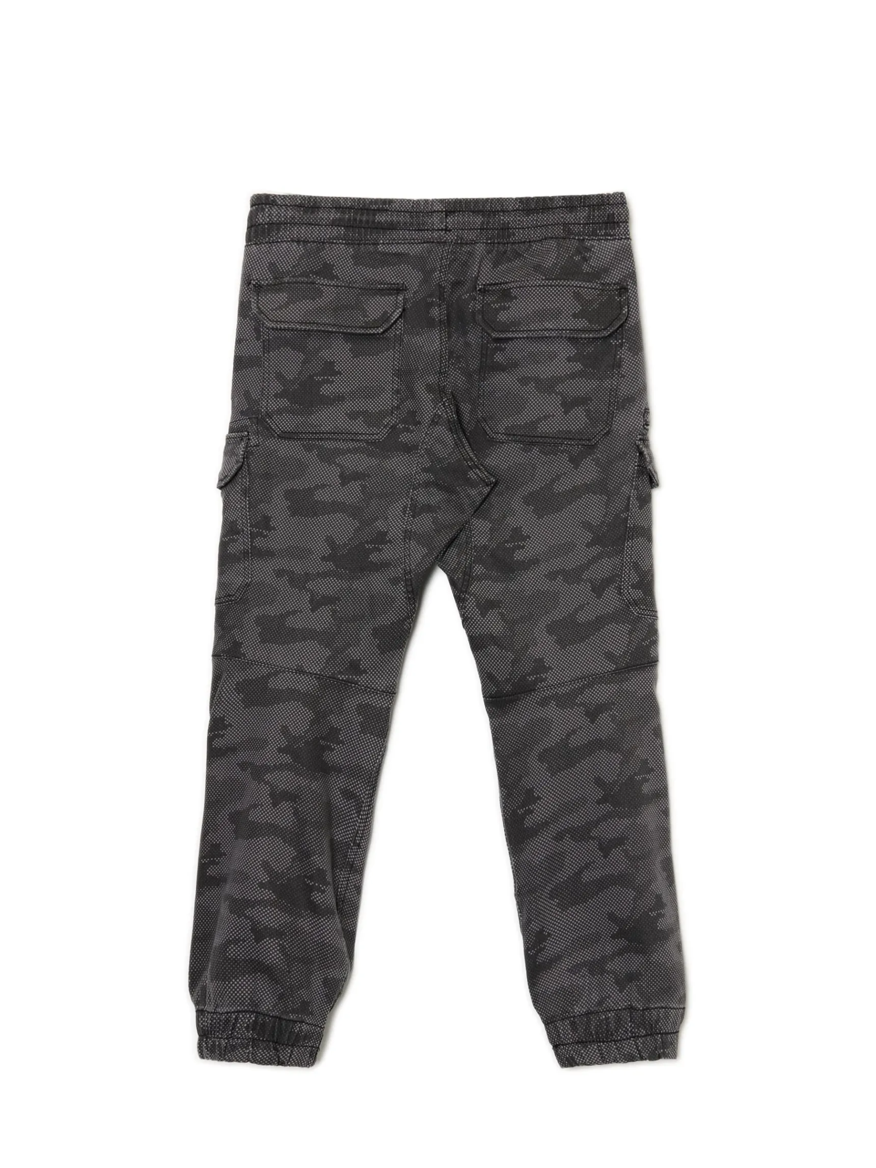 New Cropp Joggery cargo z nadrukiem moro szary