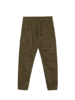 New Cropp Joggery cargo z nadrukiem camo zielony