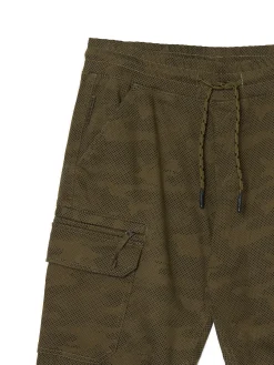 New Cropp Joggery cargo z nadrukiem camo zielony