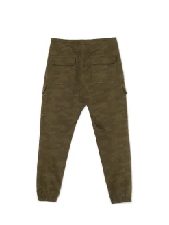 New Cropp Joggery cargo z nadrukiem camo zielony