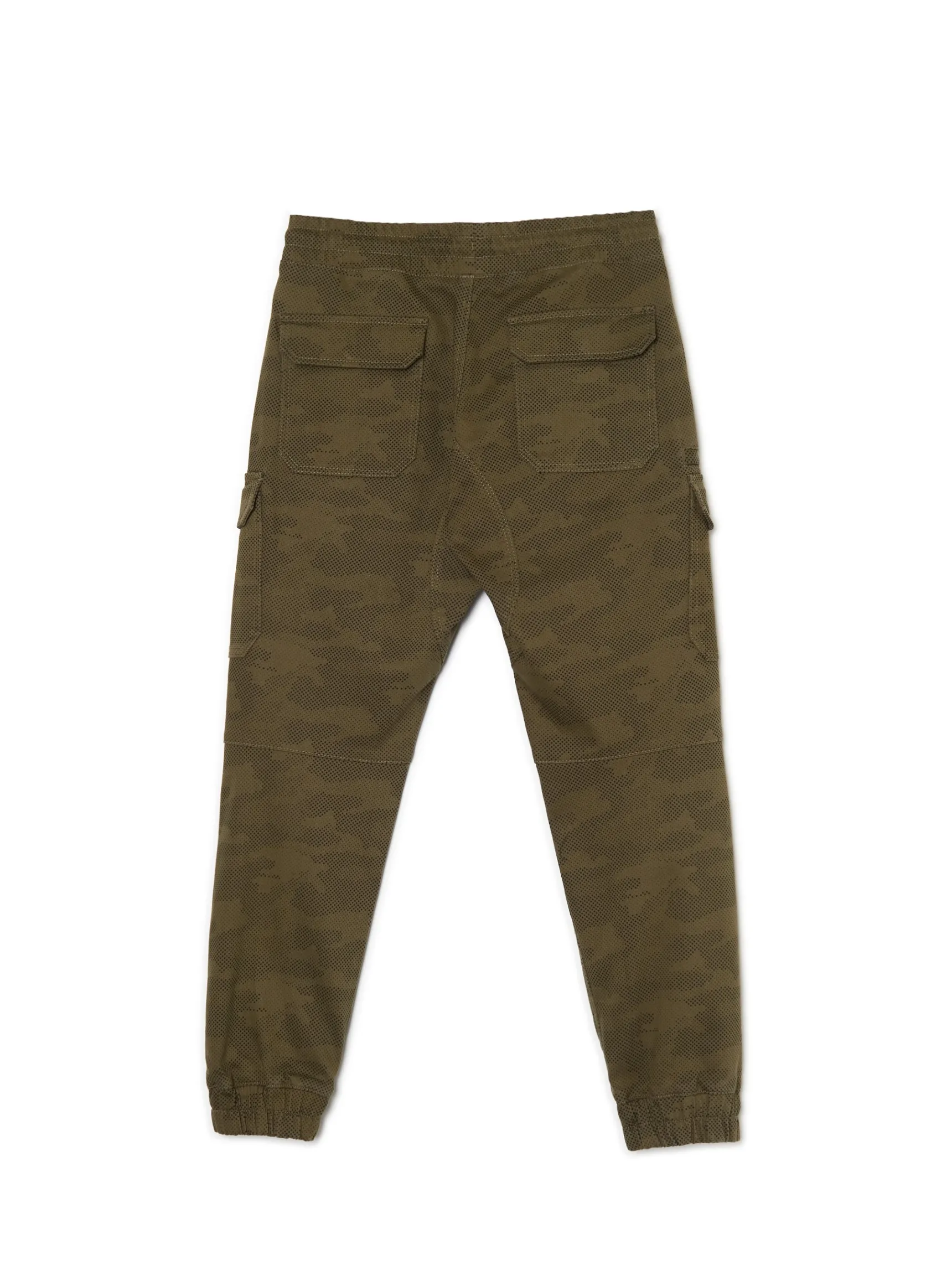 New Cropp Joggery cargo z nadrukiem camo zielony
