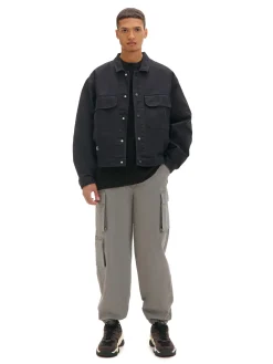 Sale Cropp Joggery loose z kieszeniami cargo szary
