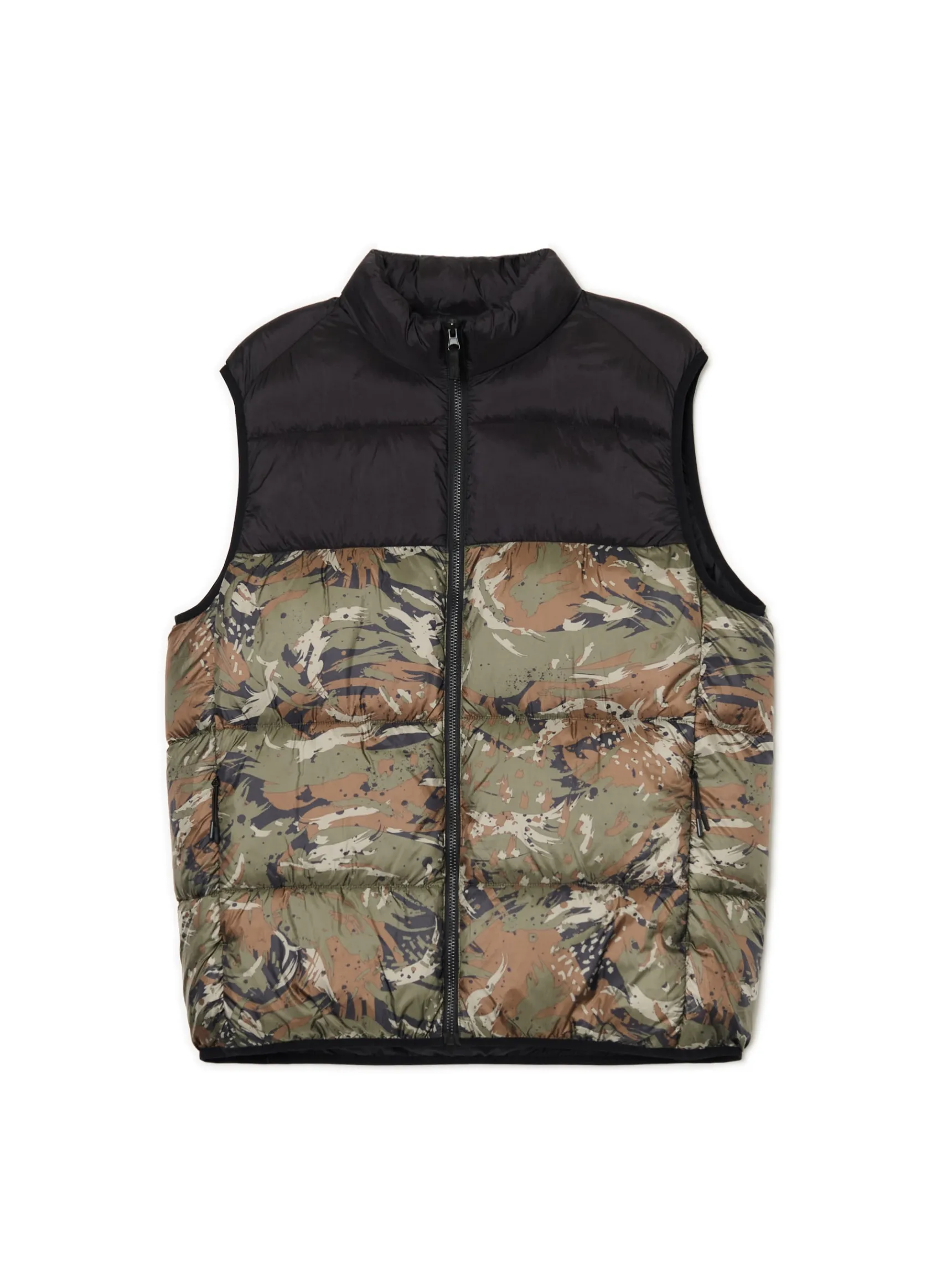 Best Cropp Kamizelka z militarnym wzorem zielony