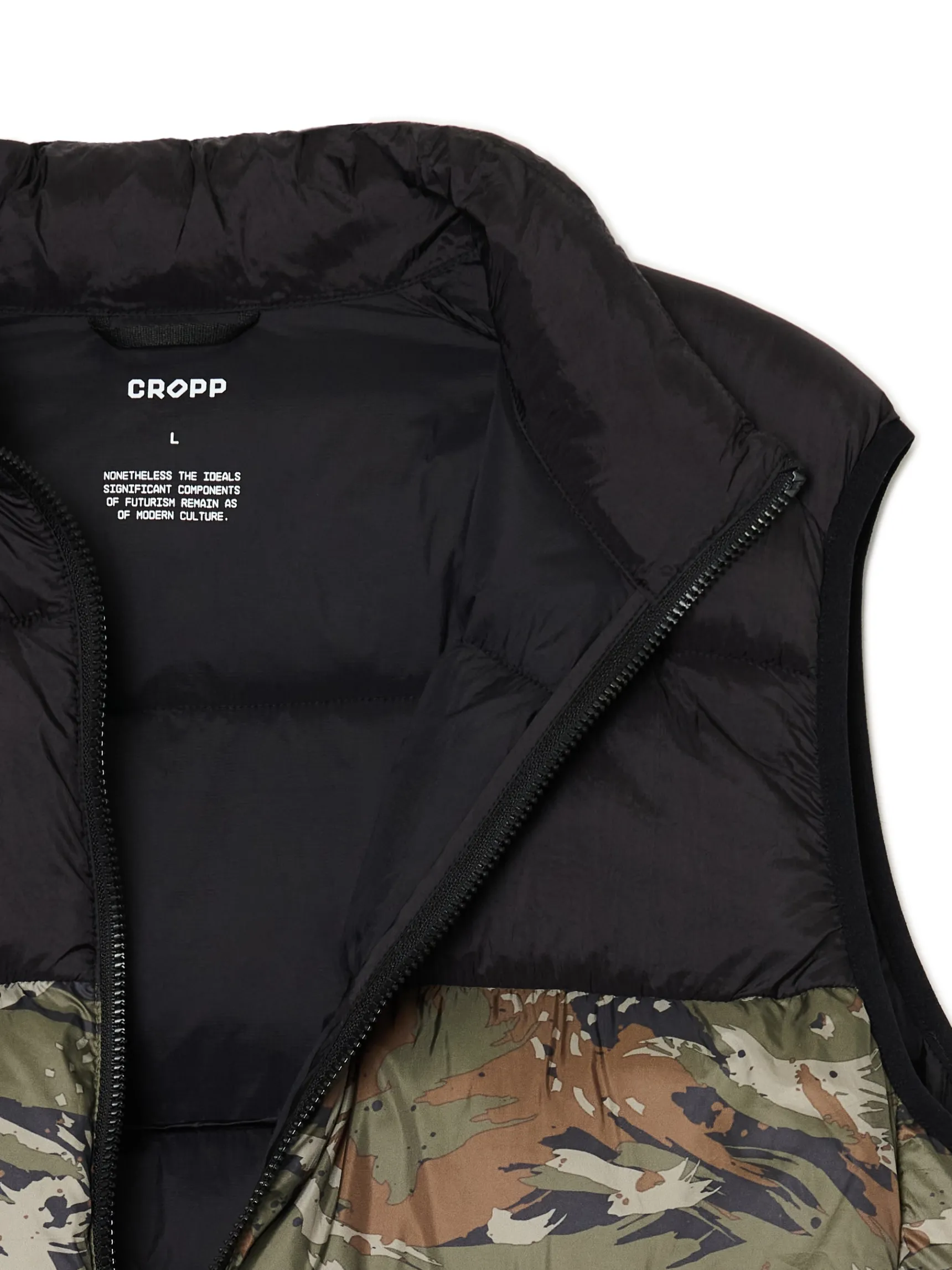 Best Cropp Kamizelka z militarnym wzorem zielony
