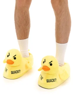 Outlet Cropp Kapcie kaczki żółty