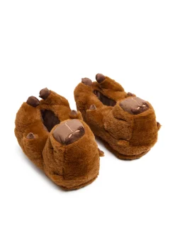 Best Cropp Kapcie kapibary brązowy