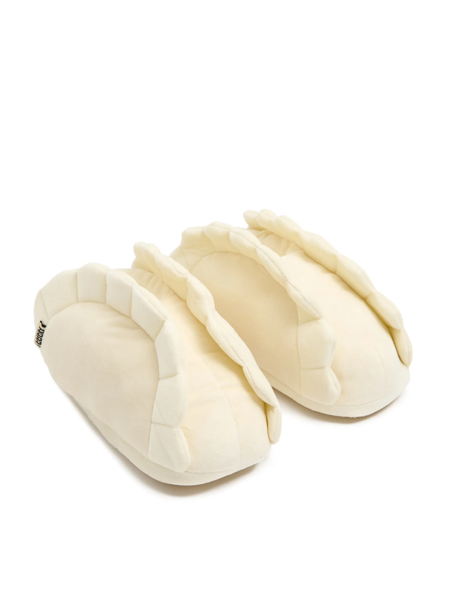 Clearance Cropp Kapcie pierogi kremowy