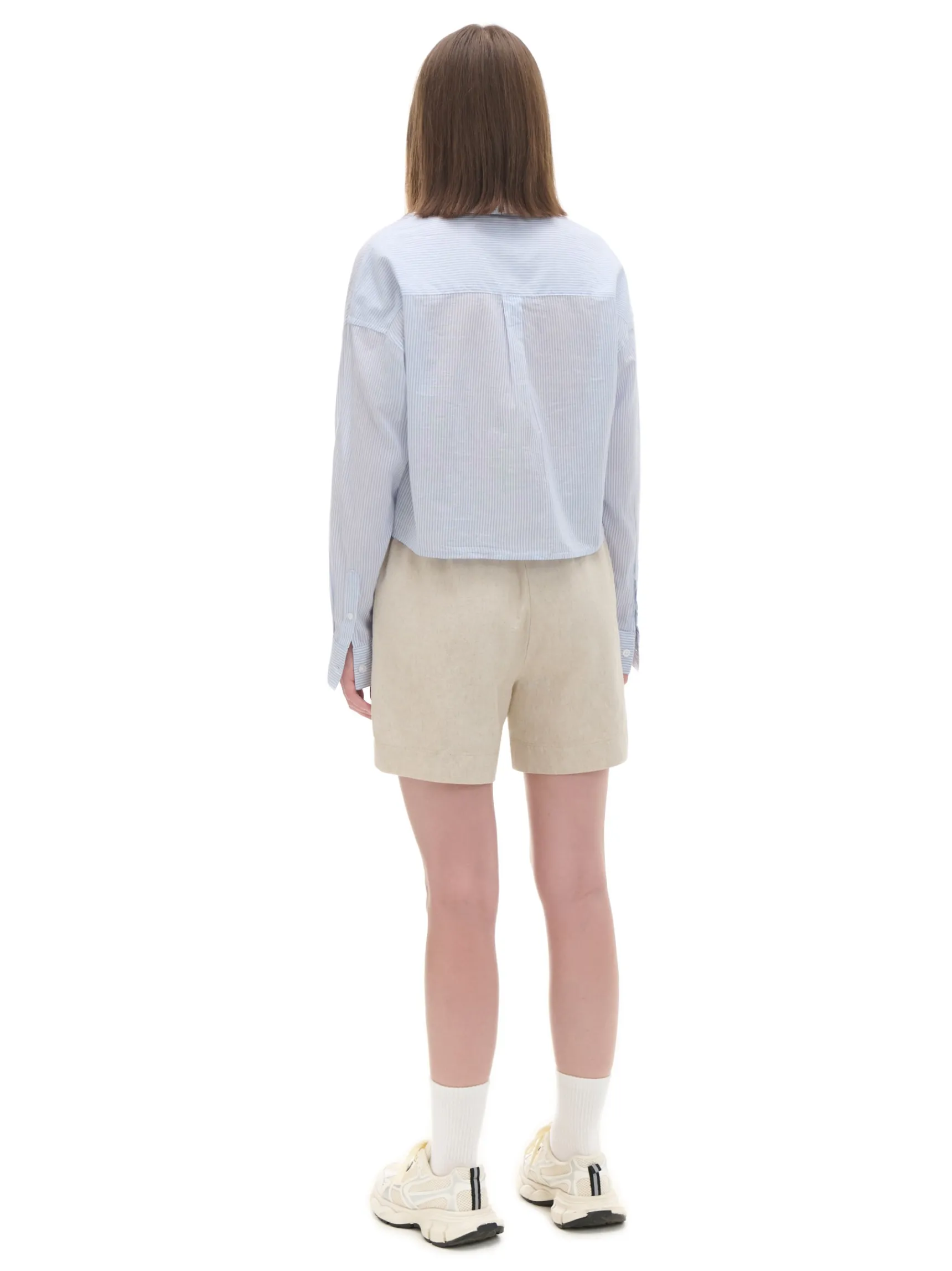 Discount Cropp Koszula w niebieskie paski błękitny
