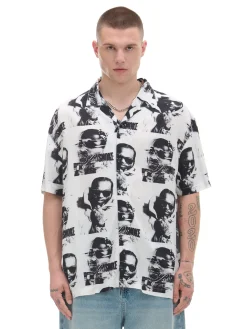 Fashion Cropp Koszula z nadrukiem Pop Smoke biały