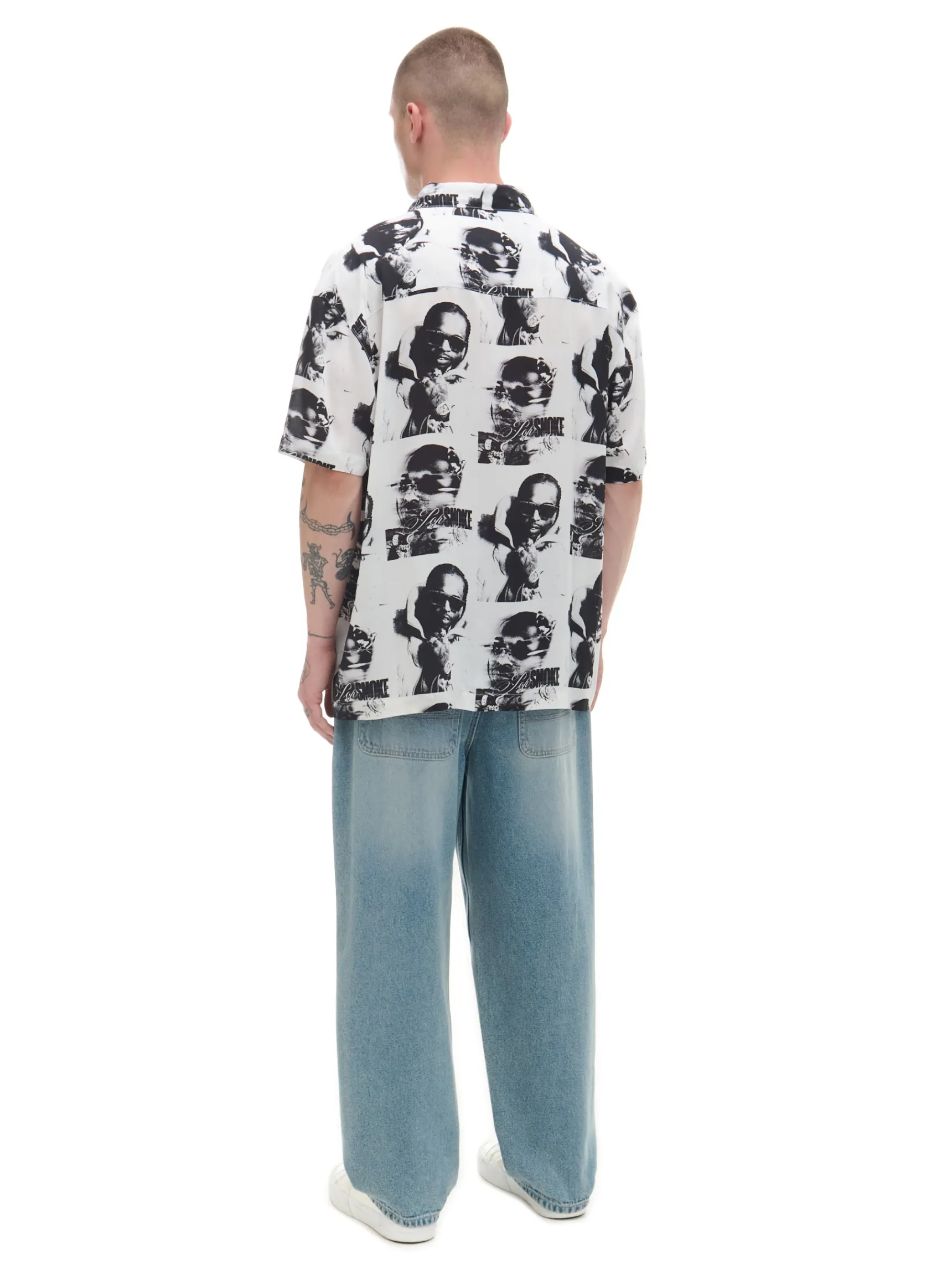 Fashion Cropp Koszula z nadrukiem Pop Smoke biały
