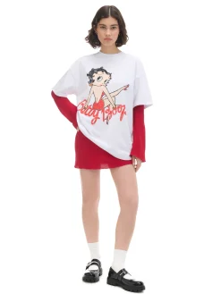 Sale Cropp Koszulka Betty Boop UNISEX biały