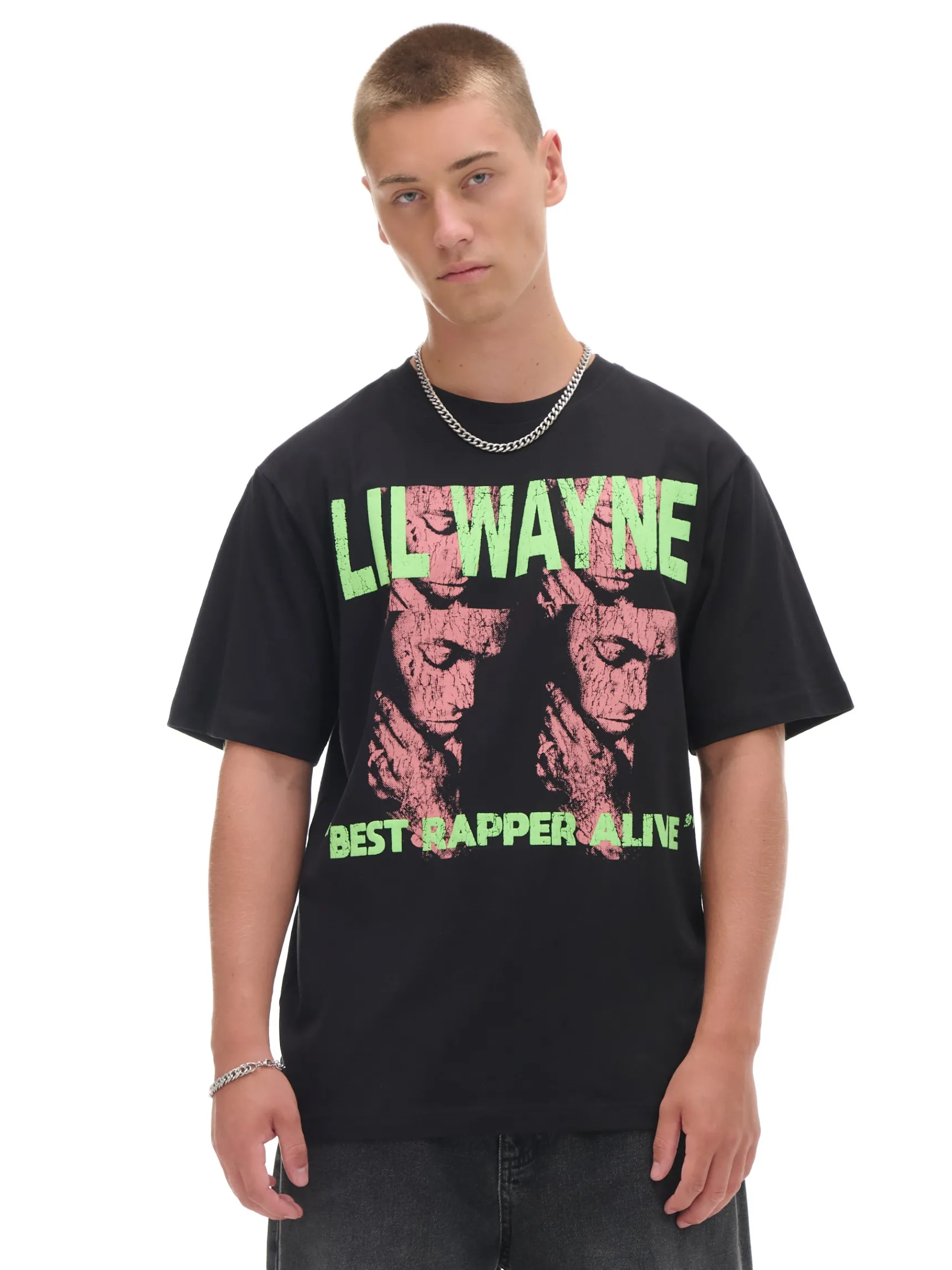 Best Cropp Koszulka Lil Wayne czarny