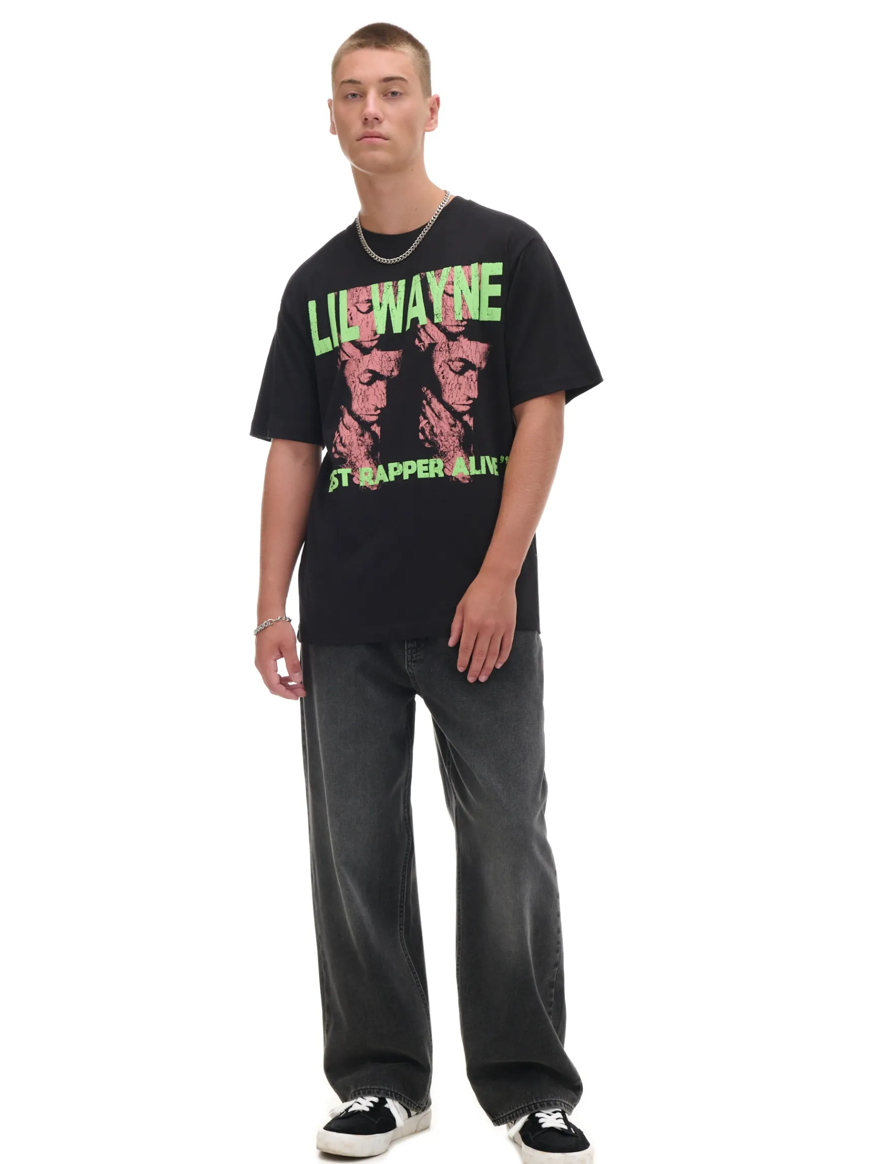 Best Cropp Koszulka Lil Wayne czarny