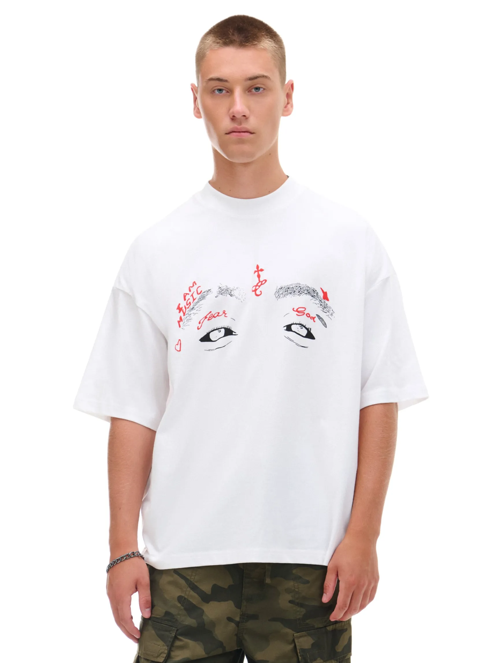 New Cropp Koszulka Lil Wayne z trasą koncertową biały