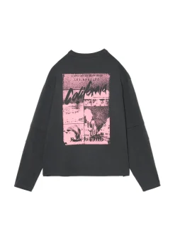 Discount Cropp Koszulka longsleeve z amerykańskim motywem szary