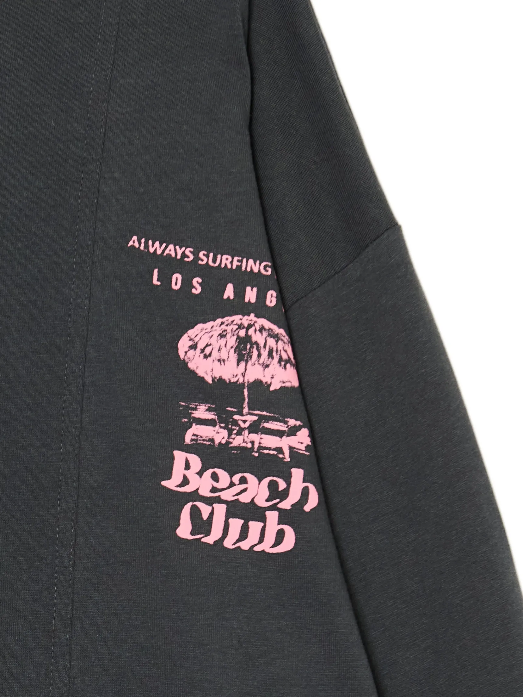 Discount Cropp Koszulka longsleeve z amerykańskim motywem szary